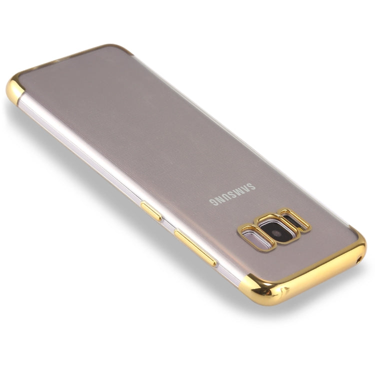 For Galaxy S8 Three Sections Electroplating Side TPU Protective Back Cover Case