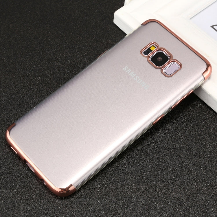 For Galaxy S8 Three Sections Electroplating Side TPU Protective Back Cover Case