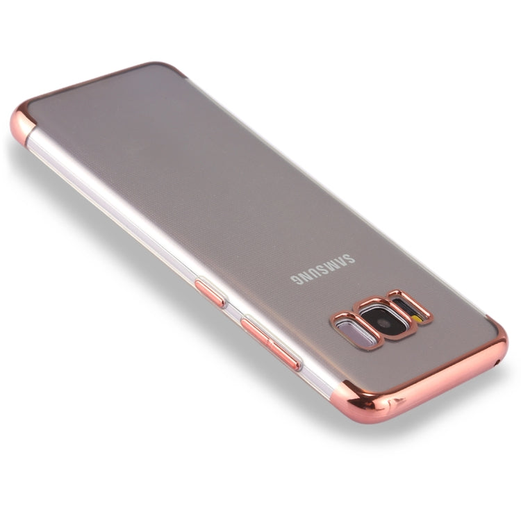 For Galaxy S8 Three Sections Electroplating Side TPU Protective Back Cover Case