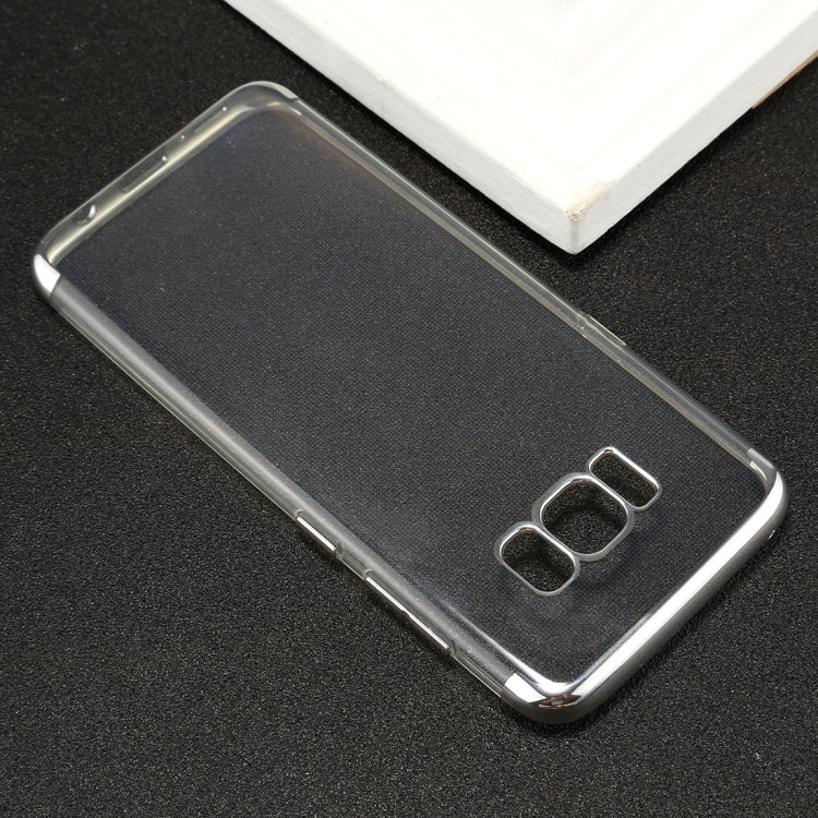 For Galaxy S8 Three Sections Electroplating Side TPU Protective Back Cover Case