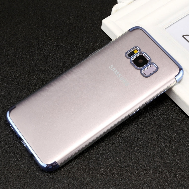 For Galaxy S8+ / G955 Three Sections Electroplating Side TPU Protective Back Cover Case