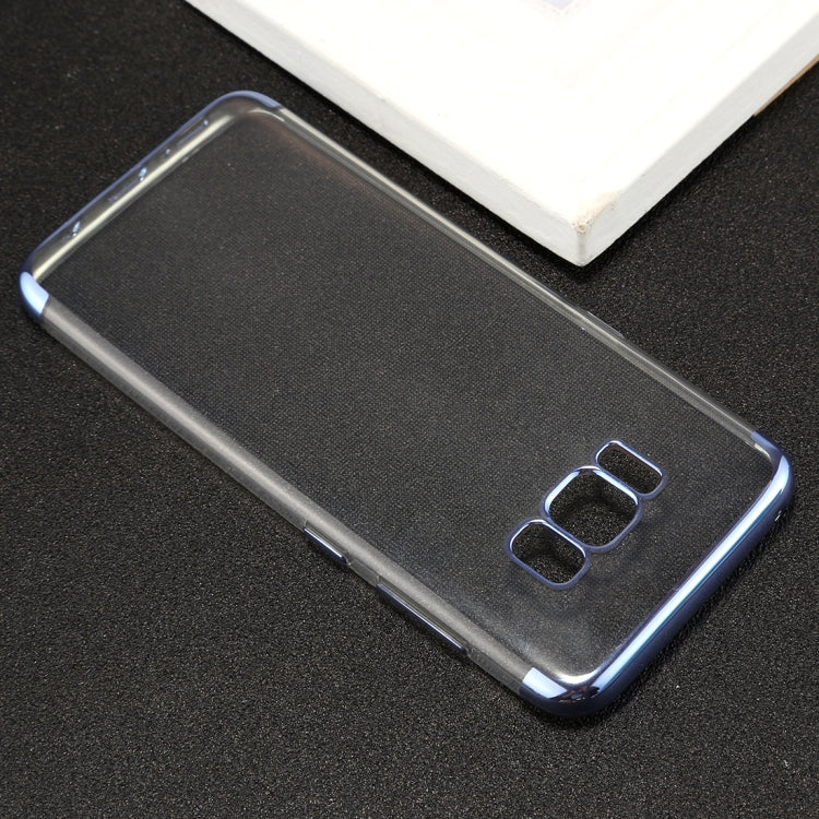 For Galaxy S8+ / G955 Three Sections Electroplating Side TPU Protective Back Cover Case