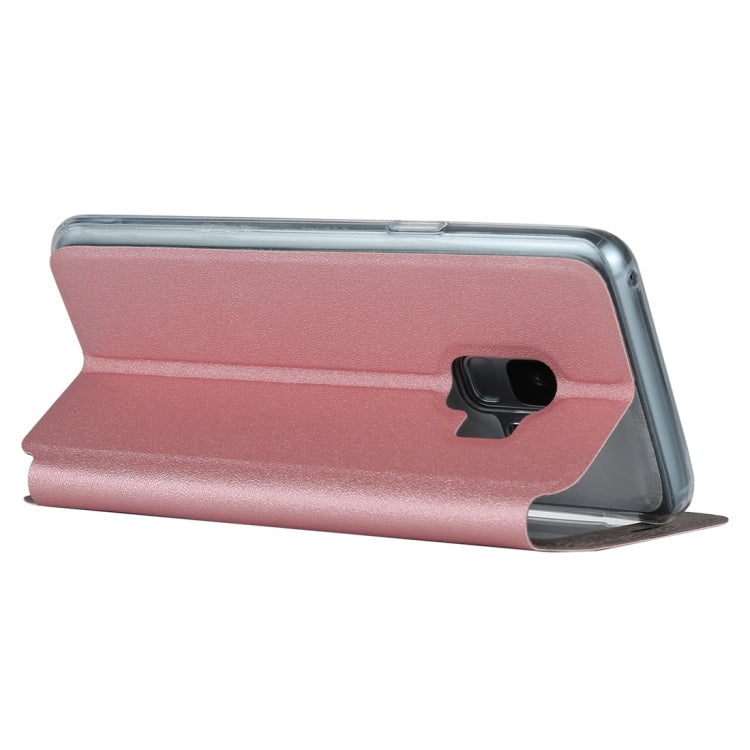 For Galaxy S9 Frosted Texture Horizontal Flip Leather Case with Call Display ID & SlideUnlock Slip & Holder