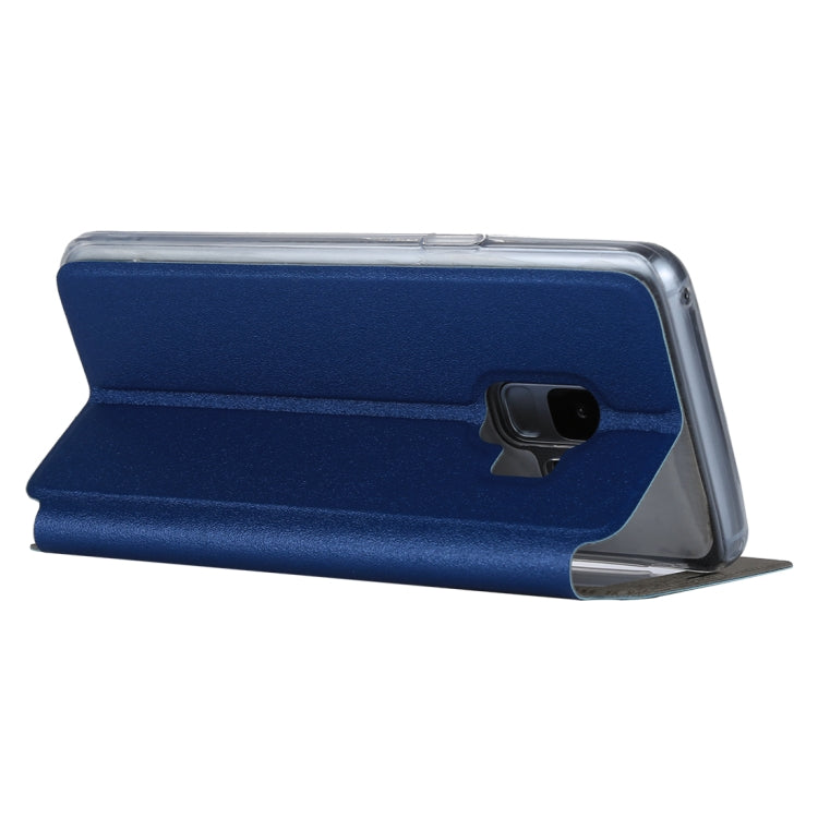 For Galaxy S9 Frosted Texture Horizontal Flip Leather Case with Call Display ID & SlideUnlock Slip & Holder