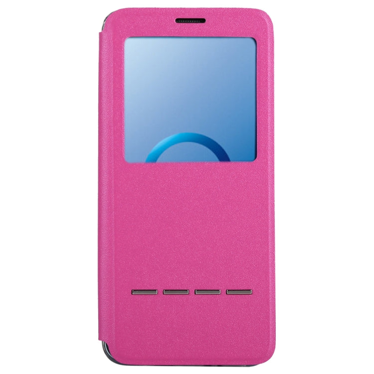 For Galaxy S9 Frosted Texture Horizontal Flip Leather Case with Call Display ID & SlideUnlock Slip & Holder