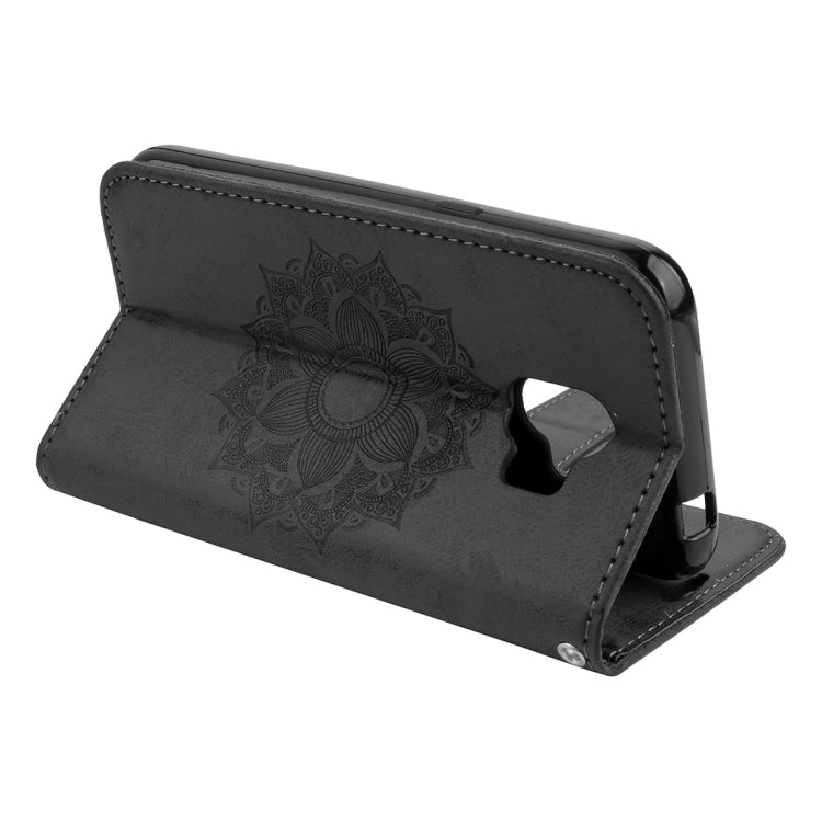 Mandragora Pattern Crystal Encrusted Horizontal Flip Leather Case for Galaxy J4 (2018) (EU Version), with Card Slot & Holder & Wallet & Lanyard
