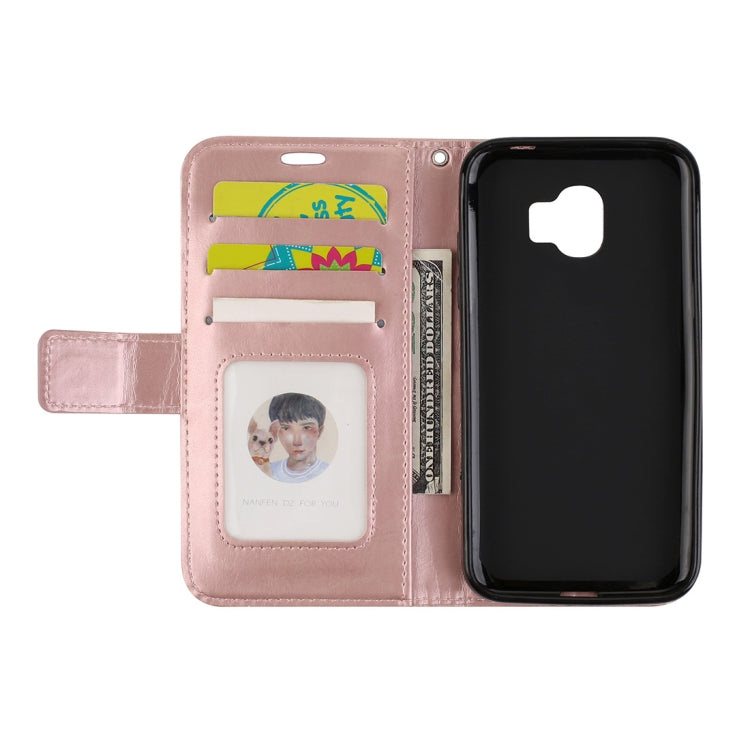 Mandragora Pattern Crystal Encrusted Horizontal Flip Leather Case for Galaxy J4 (2018) (EU Version), with Card Slot & Holder & Wallet & Lanyard