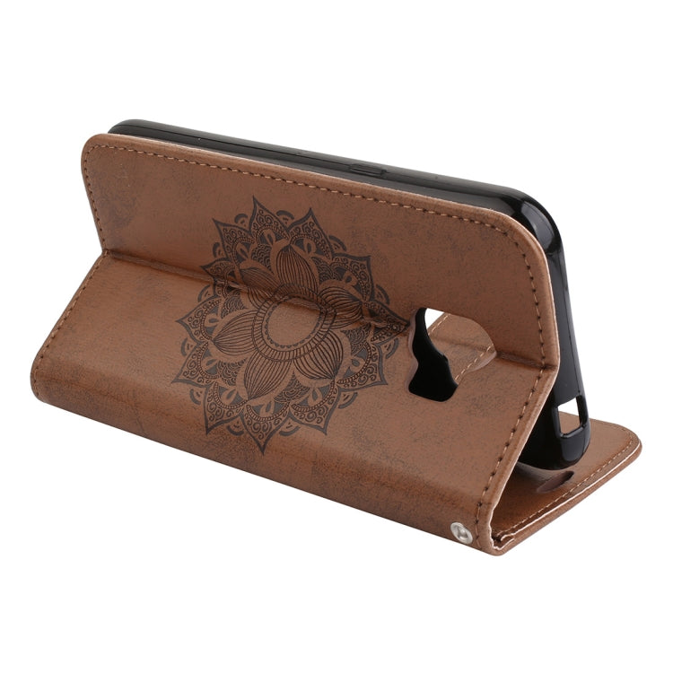 Mandragora Pattern Crystal Encrusted Horizontal Flip Leather Case for Galaxy J4 (2018) (EU Version), with Card Slot & Holder & Wallet & Lanyard