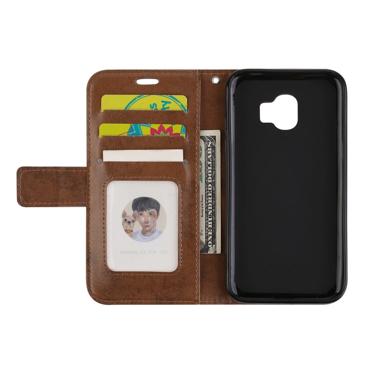Mandragora Pattern Crystal Encrusted Horizontal Flip Leather Case for Galaxy J4 (2018) (EU Version), with Card Slot & Holder & Wallet & Lanyard