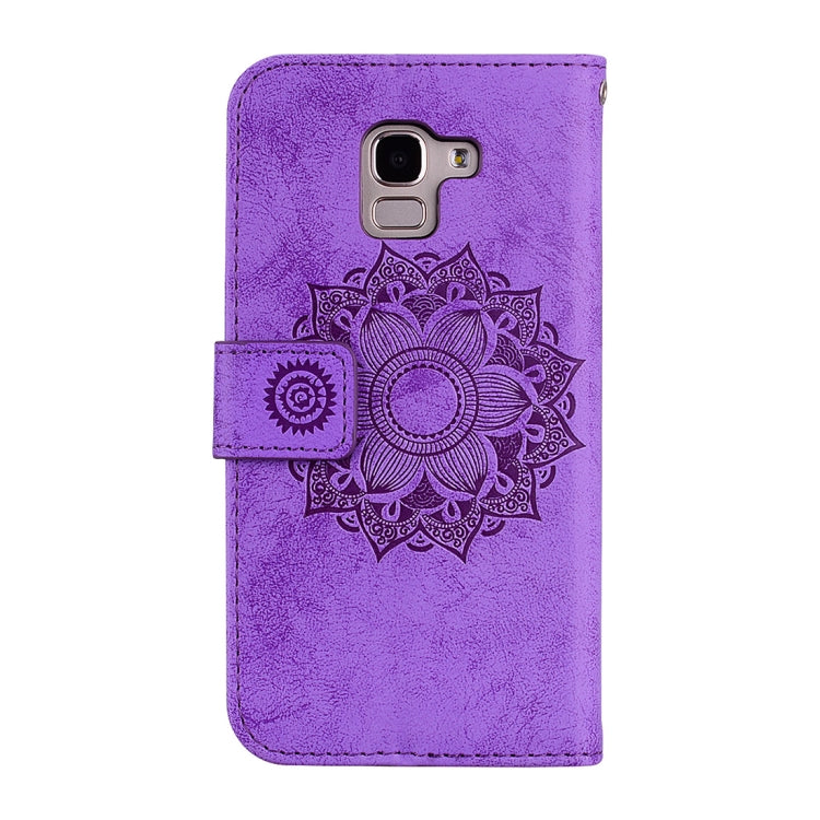 Mandragora Pattern Crystal Encrusted Horizontal Flip Leather Case for Galaxy J6 (2018) (EU Version), with Card Slot & Holder & Wallet & Lanyard
