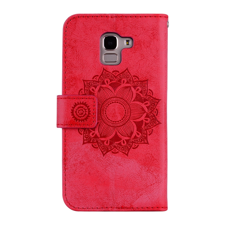 Mandragora Pattern Crystal Encrusted Horizontal Flip Leather Case for Galaxy J6 (2018) (EU Version), with Card Slot & Holder & Wallet & Lanyard