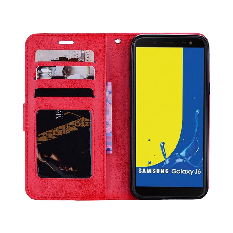Mandragora Pattern Crystal Encrusted Horizontal Flip Leather Case for Galaxy J6 (2018) (EU Version), with Card Slot & Holder & Wallet & Lanyard