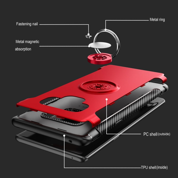 Magnetic Armor Protective Case for Galaxy Note 9, with 360 Degree Rotation Ring Holder