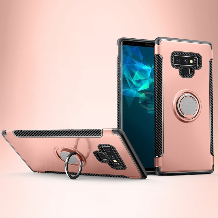 Magnetic Armor Protective Case for Galaxy Note 9, with 360 Degree Rotation Ring Holder
