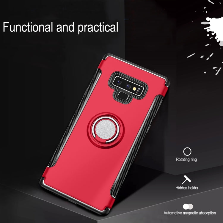 Magnetic Armor Protective Case for Galaxy Note 9, with 360 Degree Rotation Ring Holder