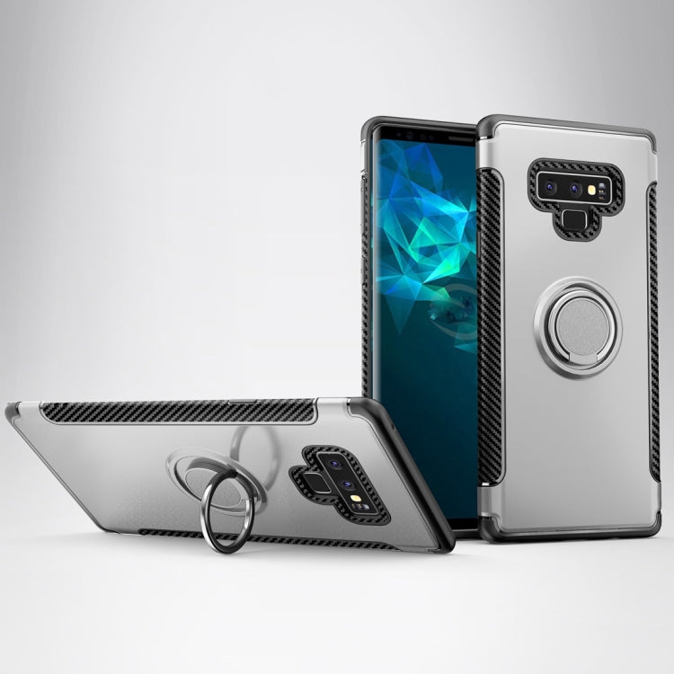 Magnetic Armor Protective Case for Galaxy Note 9, with 360 Degree Rotation Ring Holder
