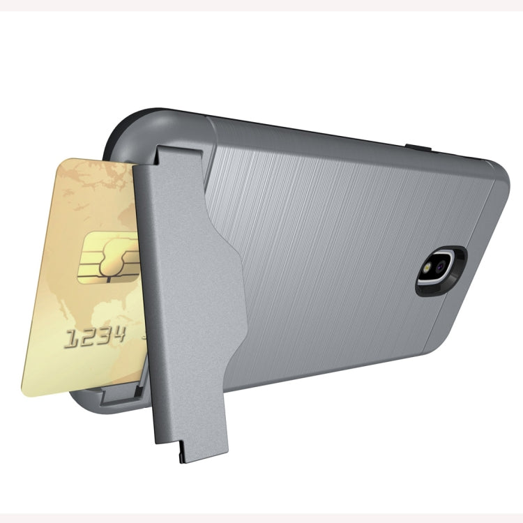 Brushed Texture Case for Galaxy J3 (2018), with Holder & Card Slot