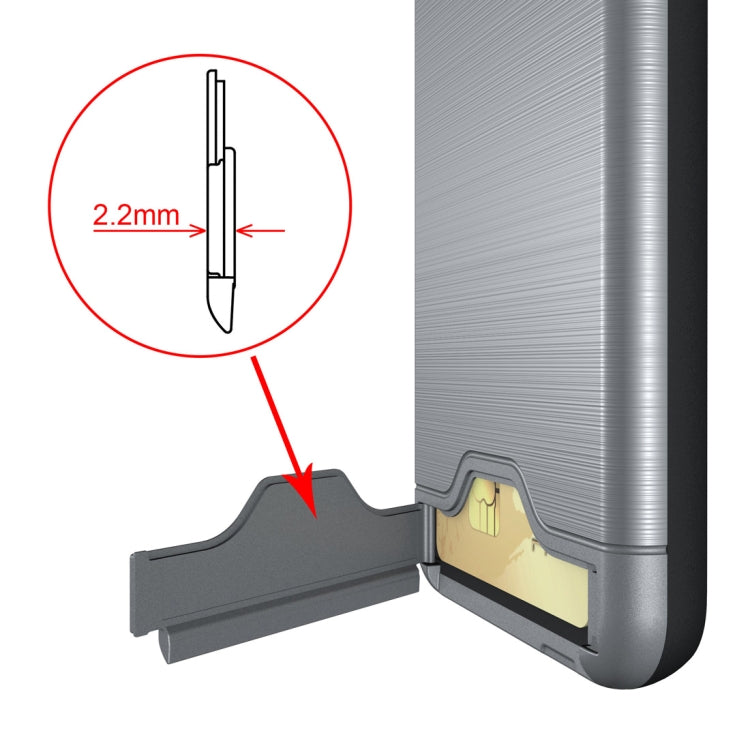 Brushed Texture Case for Galaxy J3 (2018), with Holder & Card Slot