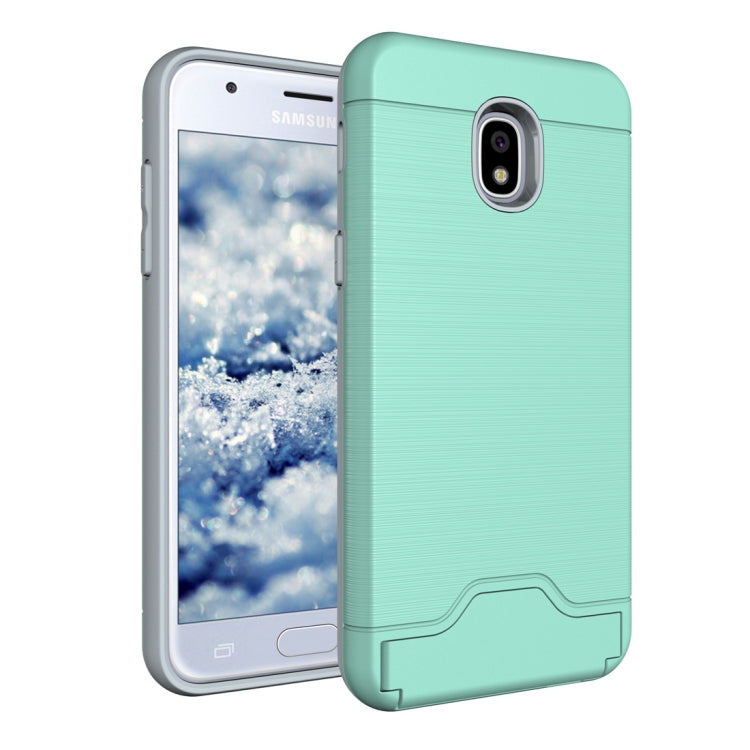 Brushed Texture Case for Galaxy J3 (2018), with Holder & Card Slot