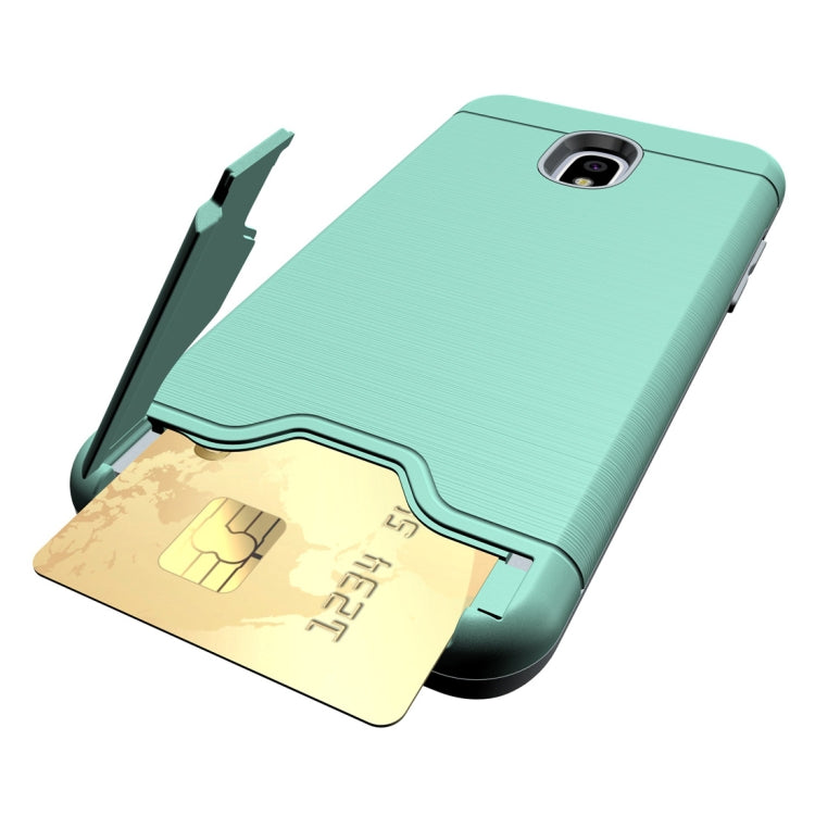 Brushed Texture Case for Galaxy J3 (2018), with Holder & Card Slot