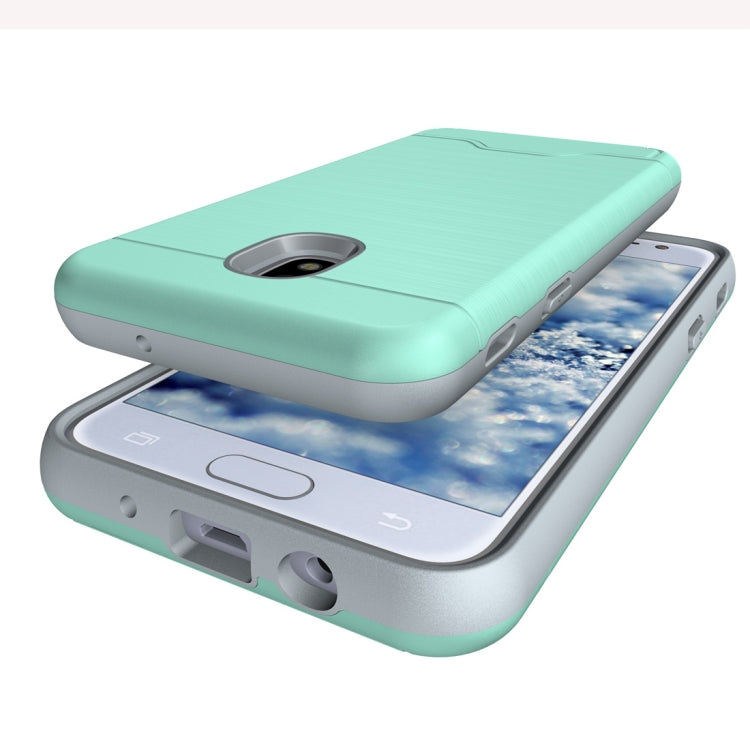 Brushed Texture Case for Galaxy J3 (2018), with Holder & Card Slot