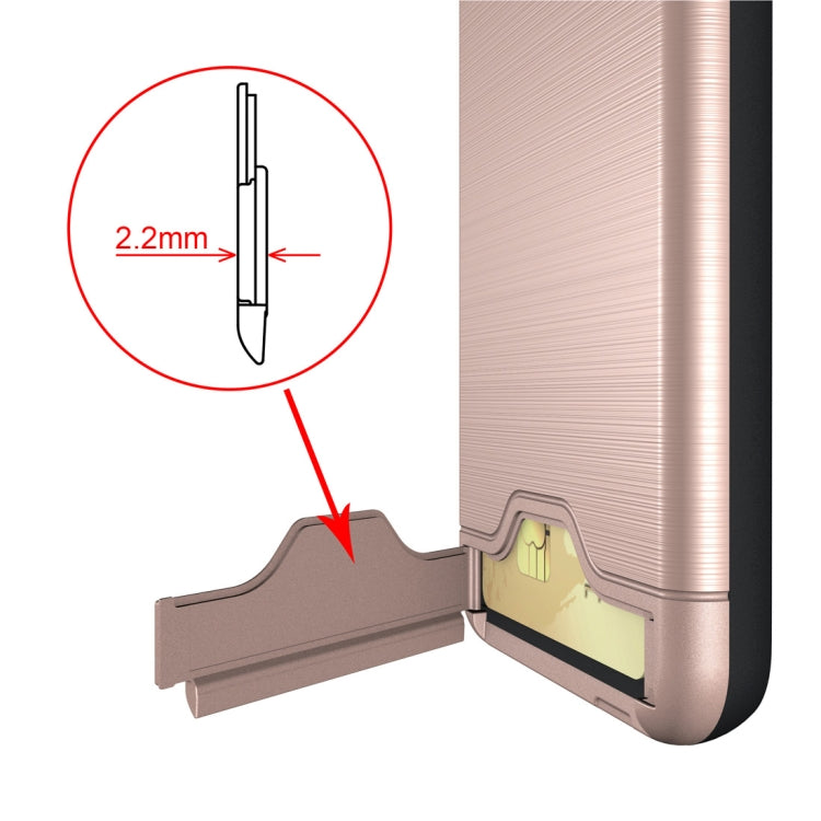 Brushed Texture Case for Galaxy J3 (2018), with Holder & Card Slot