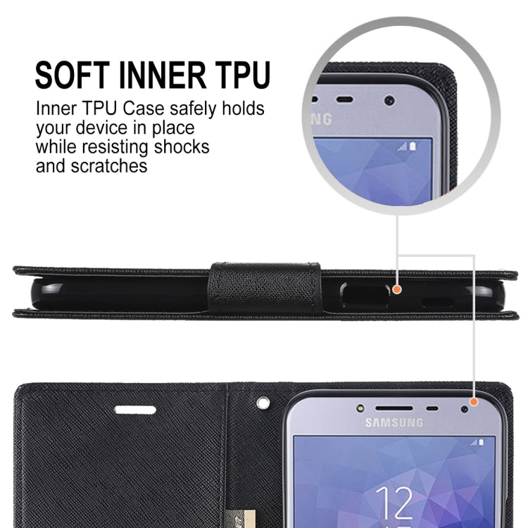 GOOSPERY FANCY DIARY Horizontal Flip Leather Case for Galaxy J4 (2018), with Holder & Card Slots & Wallet