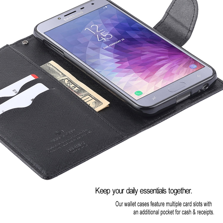 GOOSPERY FANCY DIARY Horizontal Flip Leather Case for Galaxy J4 (2018), with Holder & Card Slots & Wallet