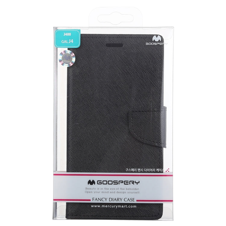 GOOSPERY FANCY DIARY Horizontal Flip Leather Case for Galaxy J4 (2018), with Holder & Card Slots & Wallet