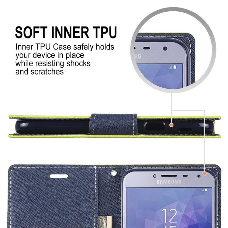 GOOSPERY FANCY DIARY Horizontal Flip Leather Case for Galaxy J4 (2018), with Holder & Card Slots & Wallet