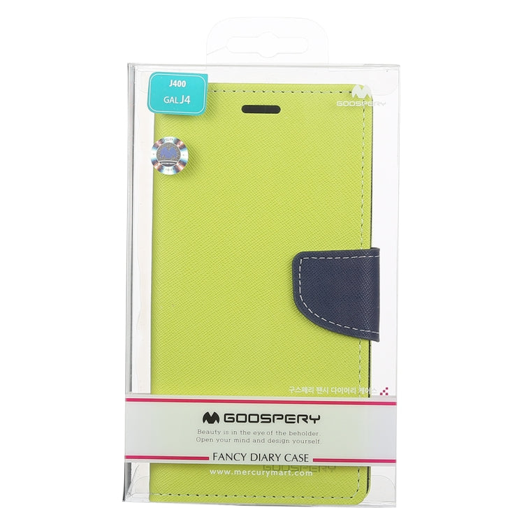 GOOSPERY FANCY DIARY Horizontal Flip Leather Case for Galaxy J4 (2018), with Holder & Card Slots & Wallet