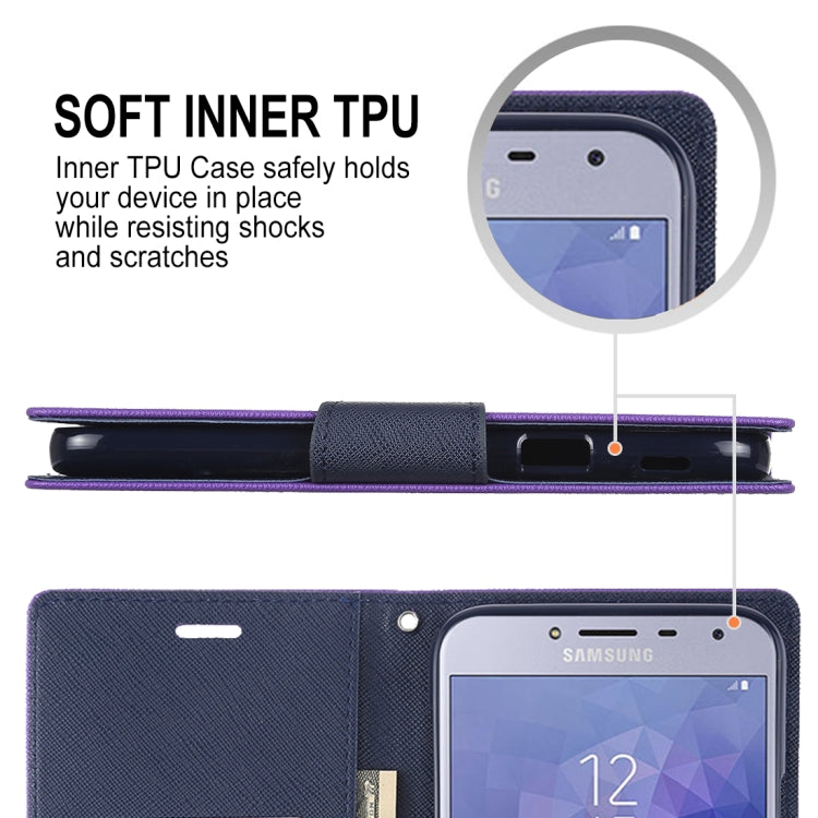 GOOSPERY FANCY DIARY Horizontal Flip Leather Case for Galaxy J4 (2018), with Holder & Card Slots & Wallet