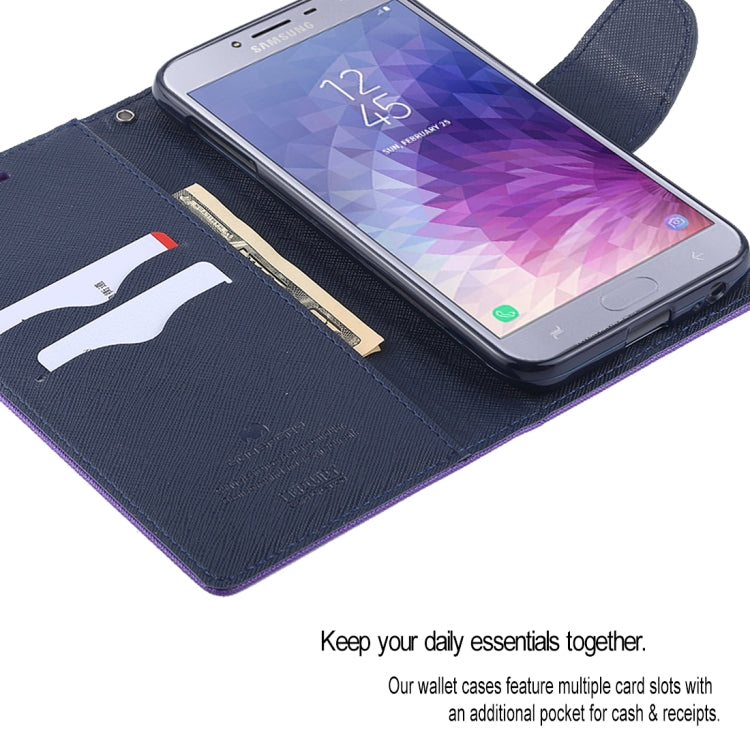 GOOSPERY FANCY DIARY Horizontal Flip Leather Case for Galaxy J4 (2018), with Holder & Card Slots & Wallet