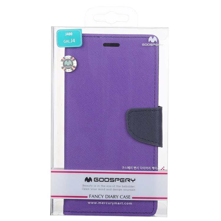 GOOSPERY FANCY DIARY Horizontal Flip Leather Case for Galaxy J4 (2018), with Holder & Card Slots & Wallet