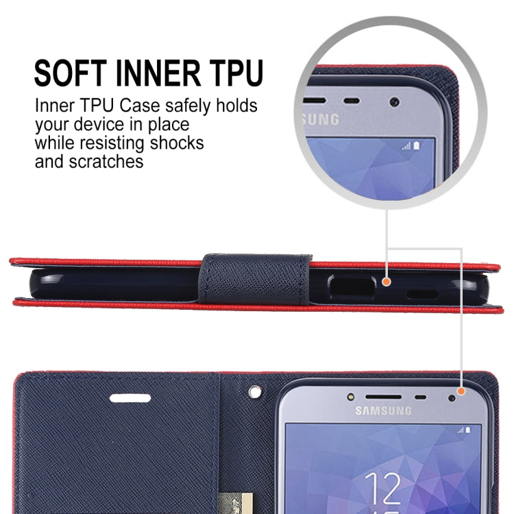GOOSPERY FANCY DIARY Horizontal Flip Leather Case for Galaxy J4 (2018), with Holder & Card Slots & Wallet