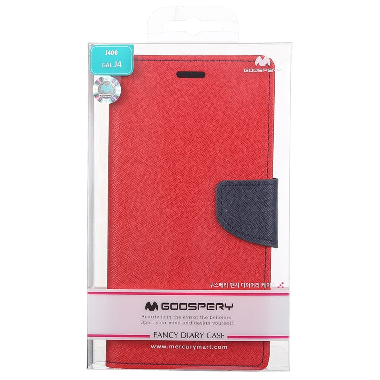 GOOSPERY FANCY DIARY Horizontal Flip Leather Case for Galaxy J4 (2018), with Holder & Card Slots & Wallet