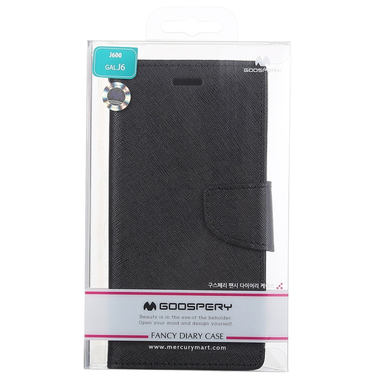GOOSPERY FANCY DIARY Horizontal Flip Leather Case for Galaxy J6 (2018), with Holder & Card Slots & Wallet