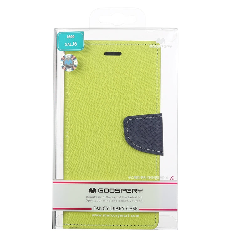 GOOSPERY FANCY DIARY Horizontal Flip Leather Case for Galaxy J6 (2018), with Holder & Card Slots & Wallet