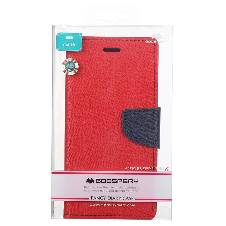 GOOSPERY FANCY DIARY Horizontal Flip Leather Case for Galaxy J6 (2018), with Holder & Card Slots & Wallet