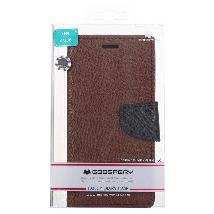 GOOSPERY FANCY DIARY Horizontal Flip Leather Case for Galaxy J6 (2018), with Holder & Card Slots & Wallet