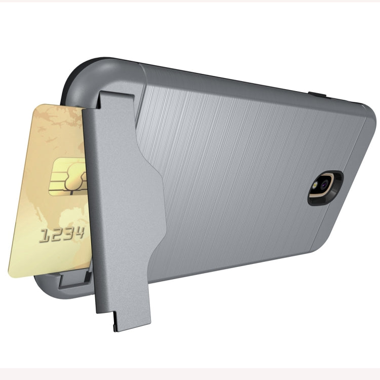 Brushed Texture Case for Galaxy J7 (2018), with Holder & Card Slot