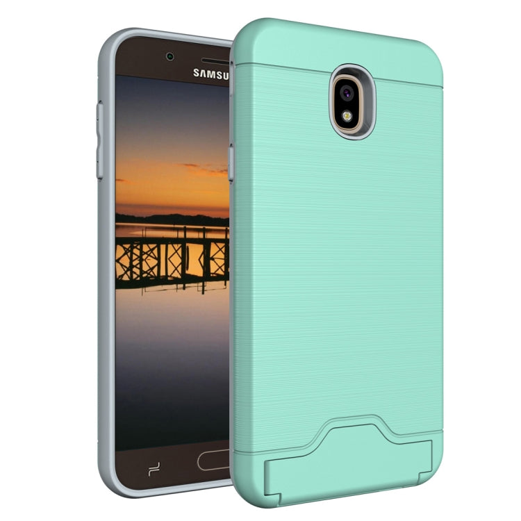 Brushed Texture Case for Galaxy J7 (2018), with Holder & Card Slot