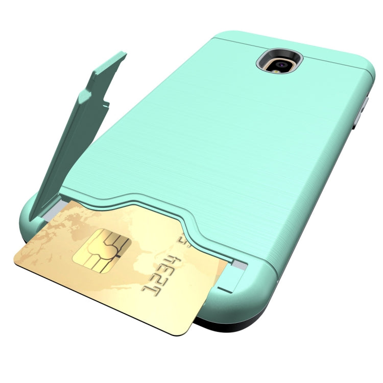 Brushed Texture Case for Galaxy J7 (2018), with Holder & Card Slot