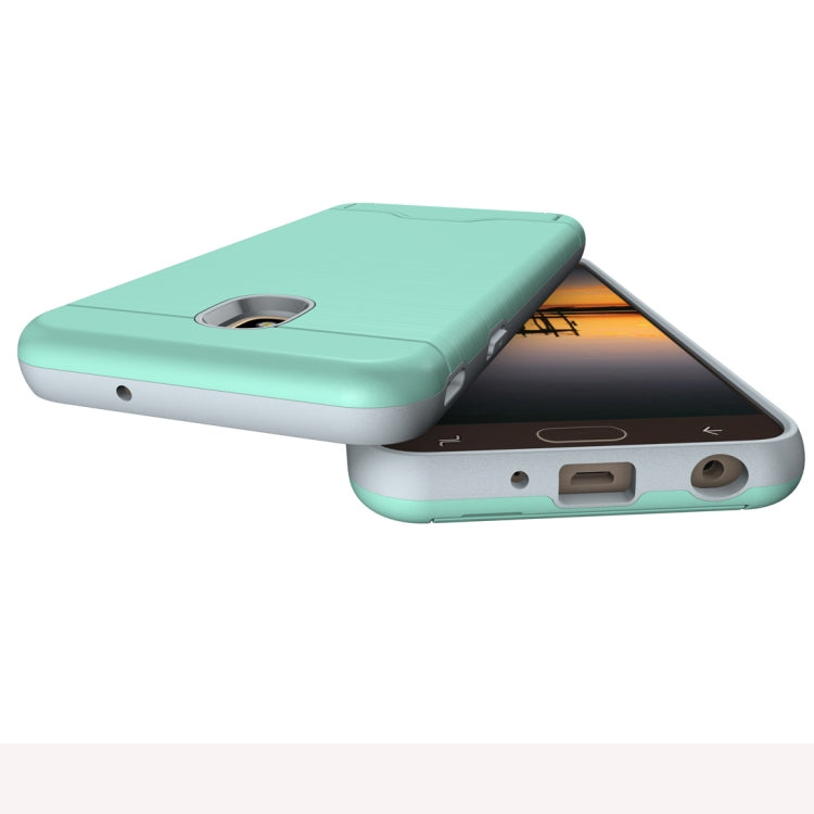 Brushed Texture Case for Galaxy J7 (2018), with Holder & Card Slot