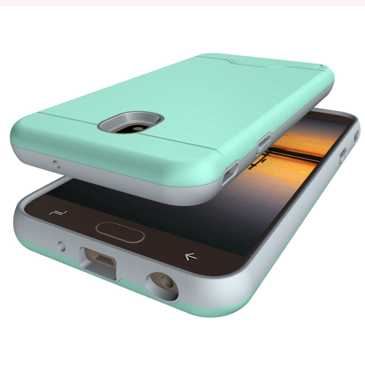 Brushed Texture Case for Galaxy J7 (2018), with Holder & Card Slot
