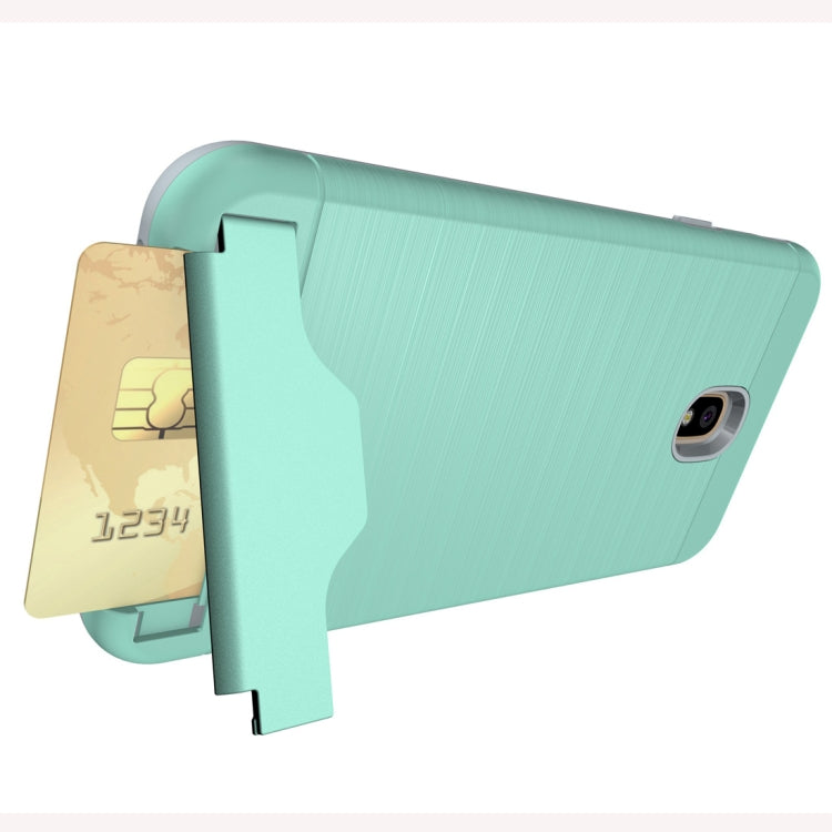 Brushed Texture Case for Galaxy J7 (2018), with Holder & Card Slot