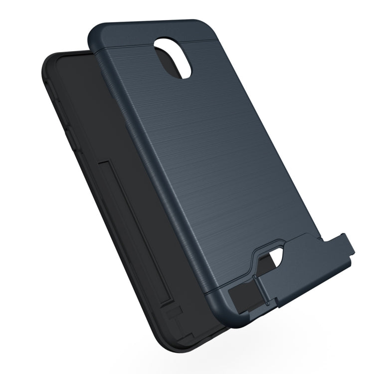 Brushed Texture Case for Galaxy J7 (2018), with Holder & Card Slot