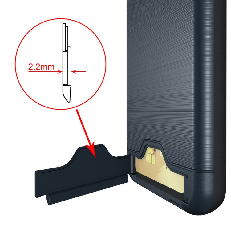 Brushed Texture Case for Galaxy J7 (2018), with Holder & Card Slot