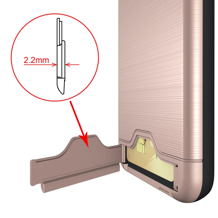Brushed Texture Case for Galaxy J7 (2018), with Holder & Card Slot