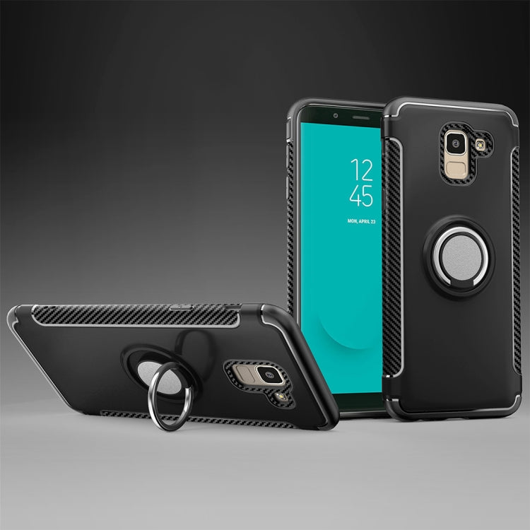 Magnetic 360 Degree Rotation Ring Armor Protective Case for Galaxy J6 (2018)